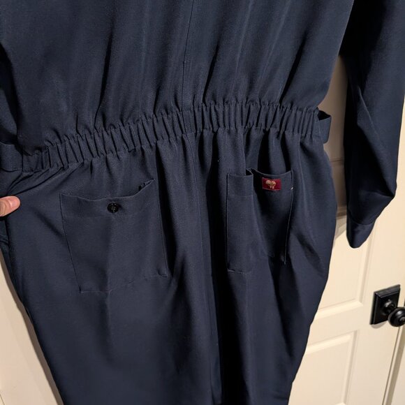 Vintage Para Suit Coveralls Navy Long-Sleeve Belted Men's Size 52 Regular - Picture 9 of 15